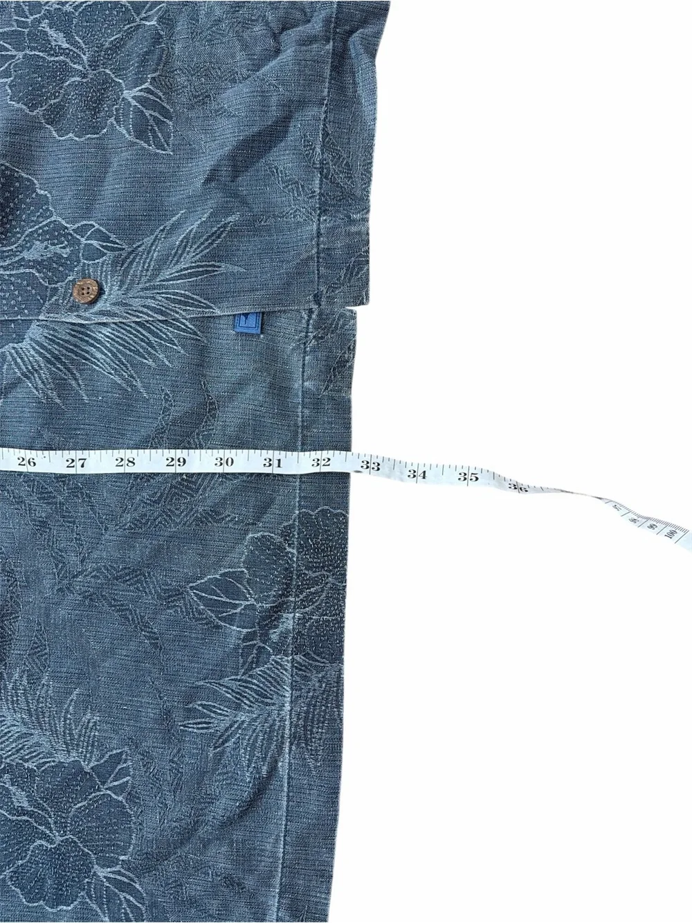 Tommy Bahama 100% Silk Blue Hawaiian Shirt XXXL Tall